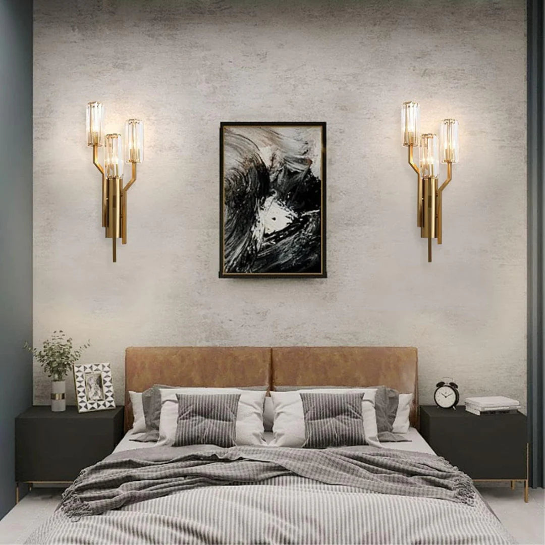 Lámpara de pared Irlin Trio Crystal