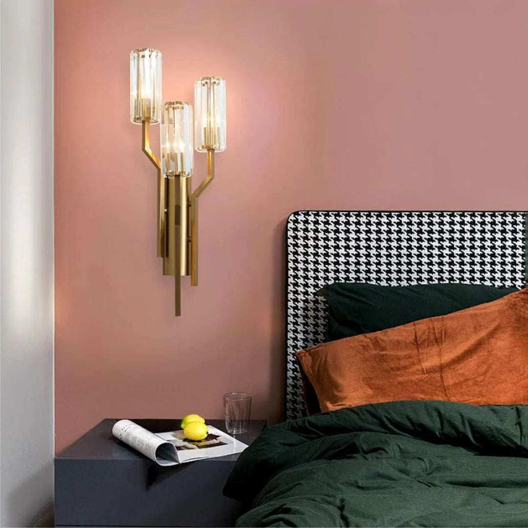 Lámpara de pared Irlin Trio Crystal