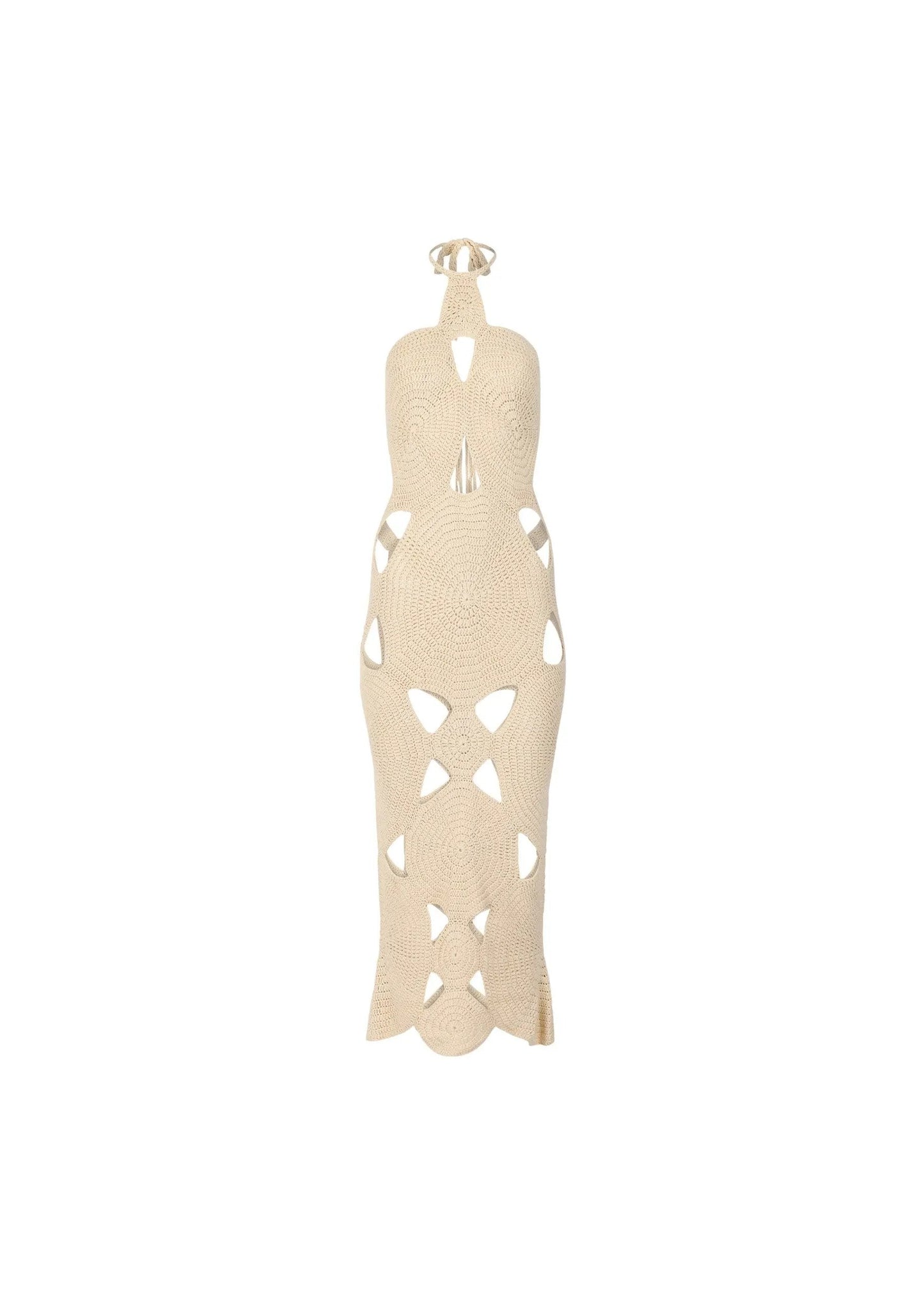 Women's Resort Dress Crochet Dress - Cut-Outs - Women's Resort Wear