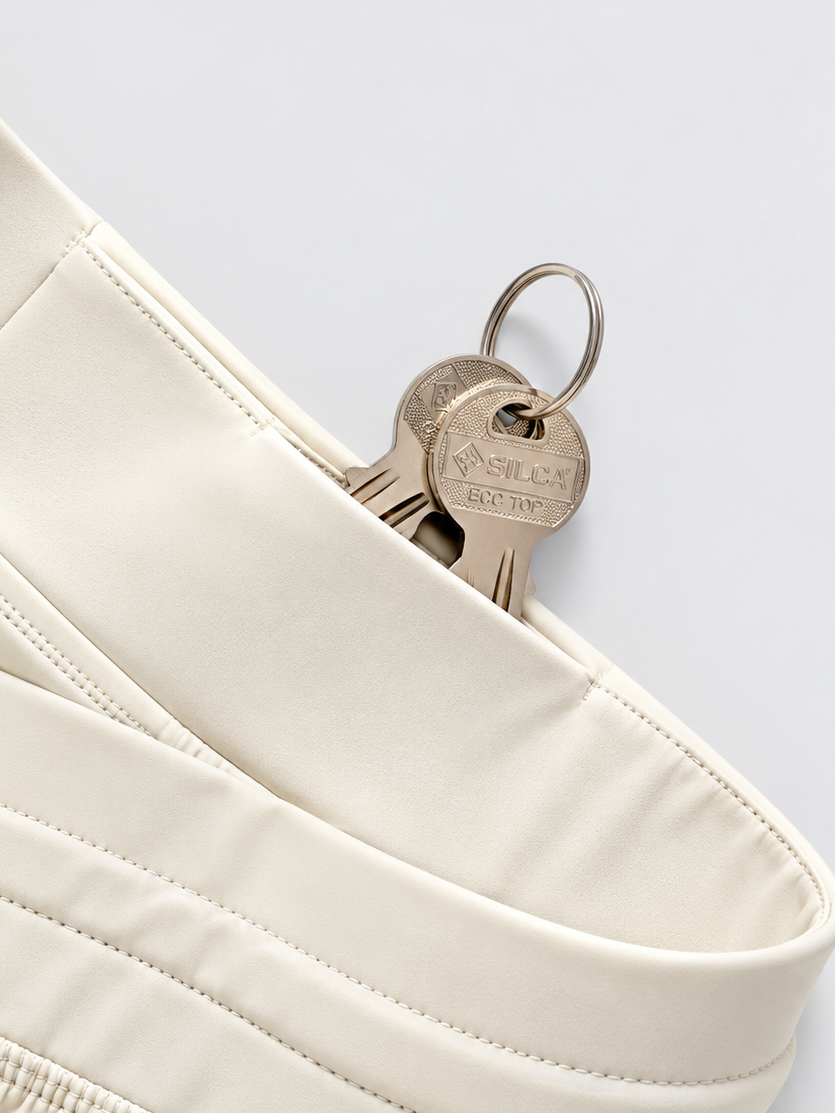 Cheeky Flyaway Women's Split Running Shorts - Beige