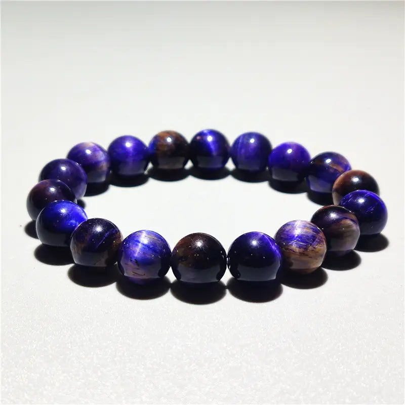 Pulsera Ojo de Tigre Morada Peter, Bola Cielo Estrellado