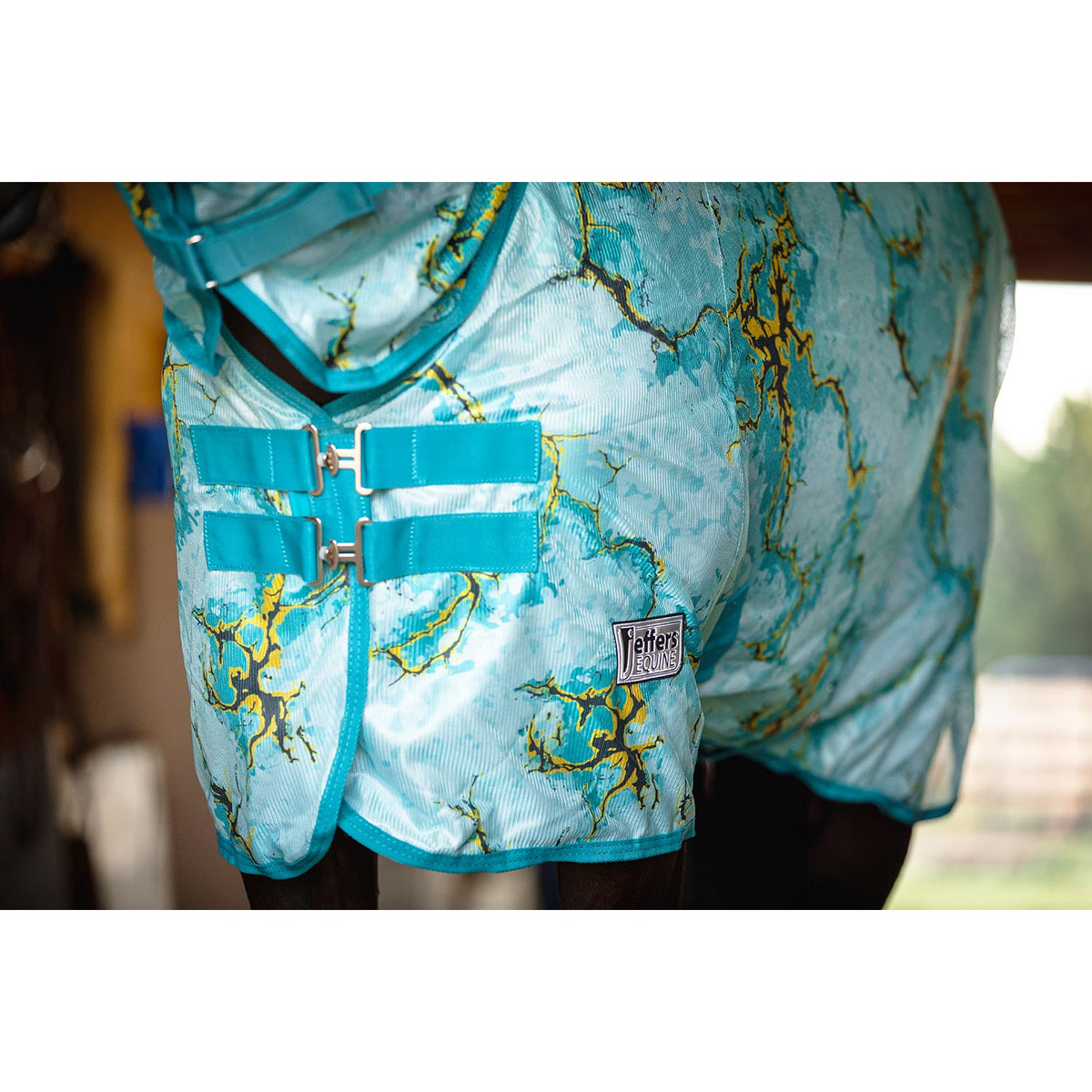 Manta de Exterior Jeffers Expression 1200D para Caballos de Tiro, 240 g | Impermeable, Transpirable y Diseño Seguro