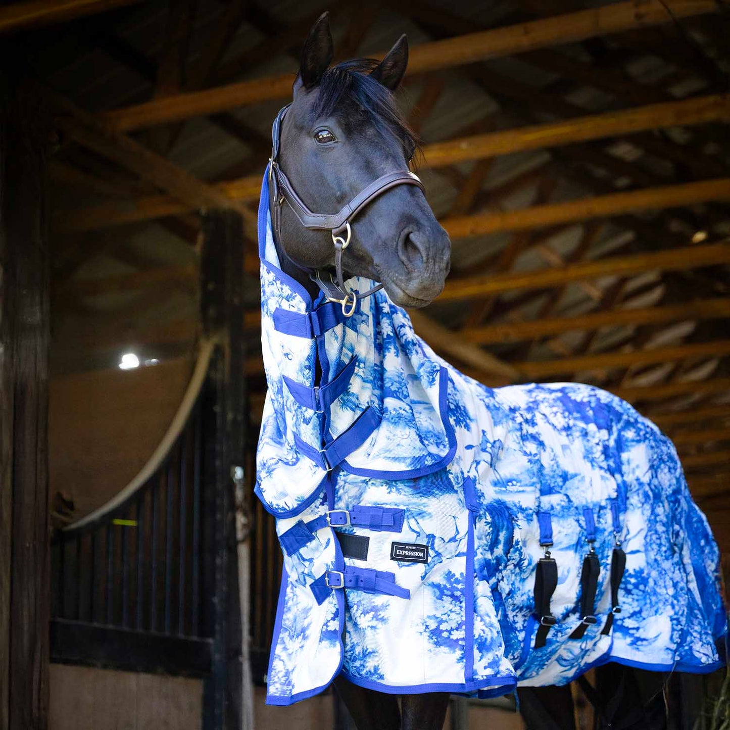 Manta antimosquitos Jeffers Expression Softmesh con cubrecuello para caballo