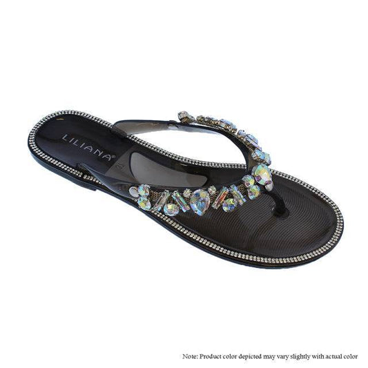 Sandalias de tanga con pedrería
