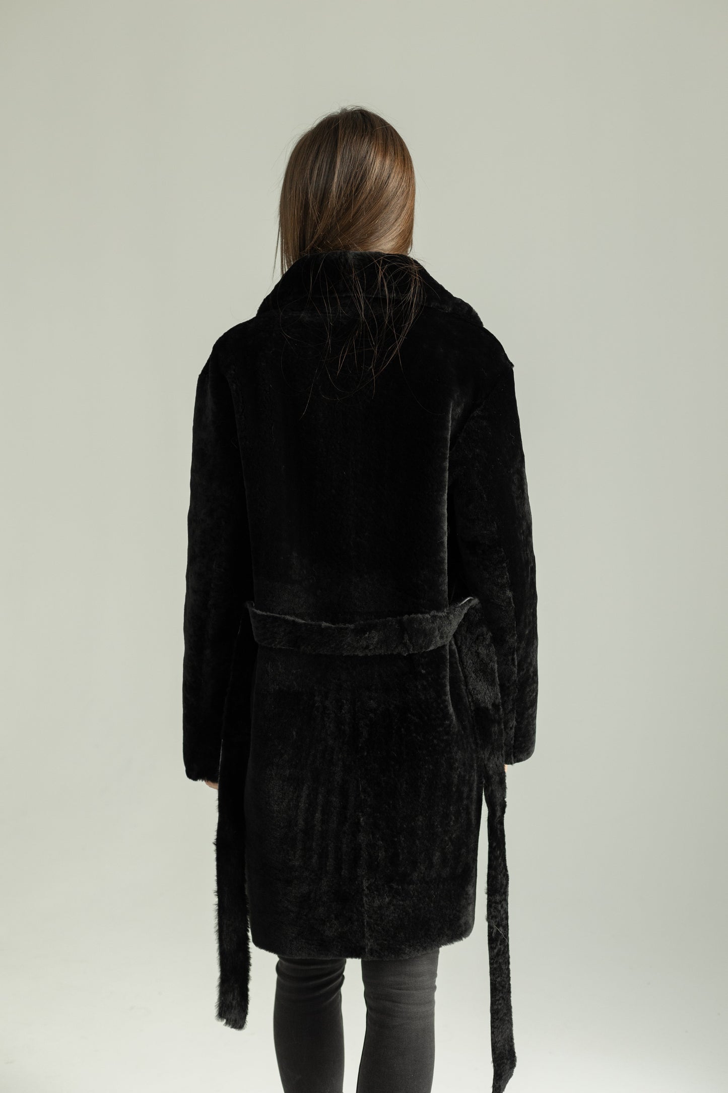 Abrigo de piel de cordero Merino de doble faz de Punto Leather