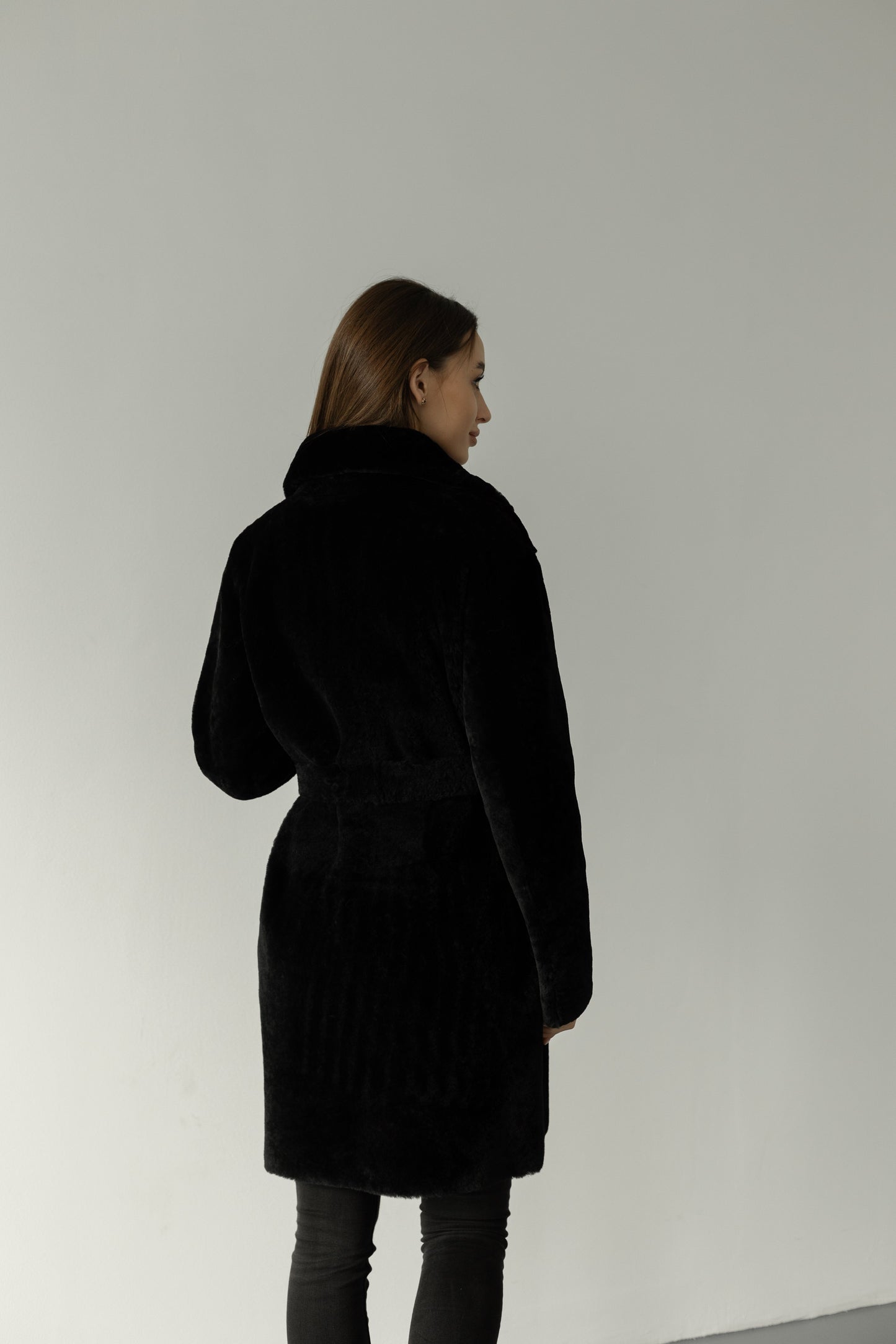 Abrigo de piel de cordero Merino de doble faz de Punto Leather