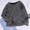 Sudadera túnica con lentejuelas brillantes para noche de citas