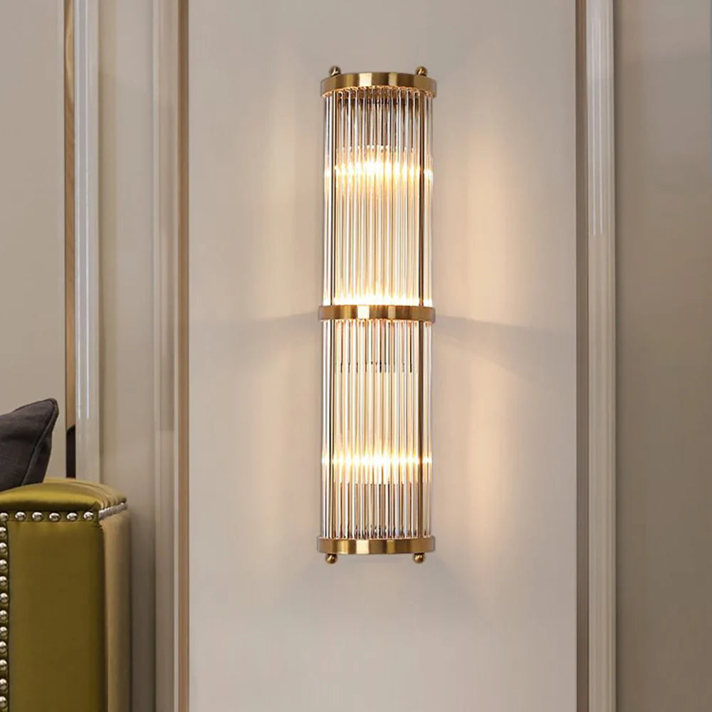 Jadssox Lámpara de pared de columna de cristal