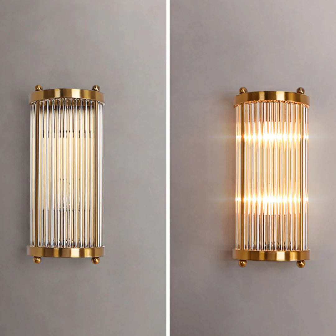 Jadssox Lámpara de pared de columna de cristal