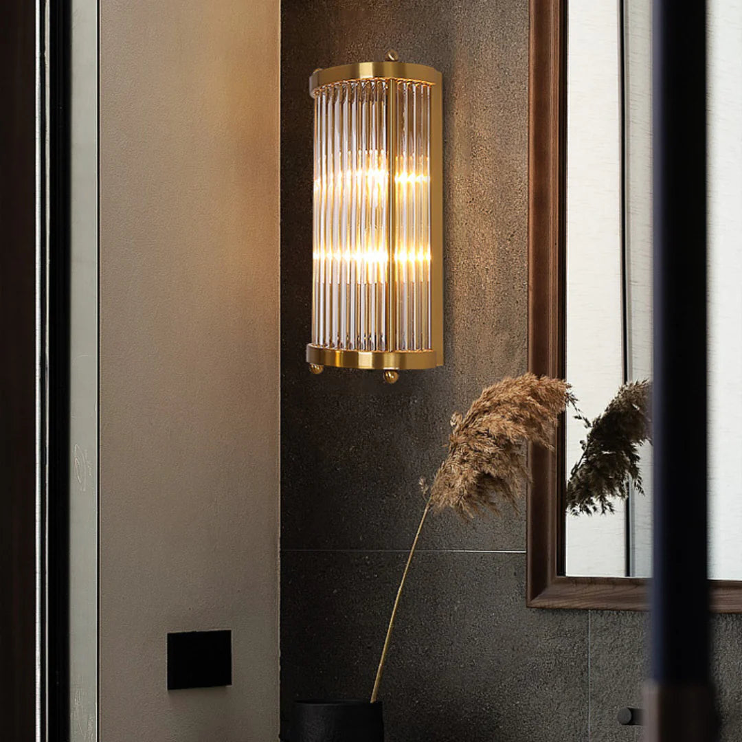 Jadssox Lámpara de pared de columna de cristal