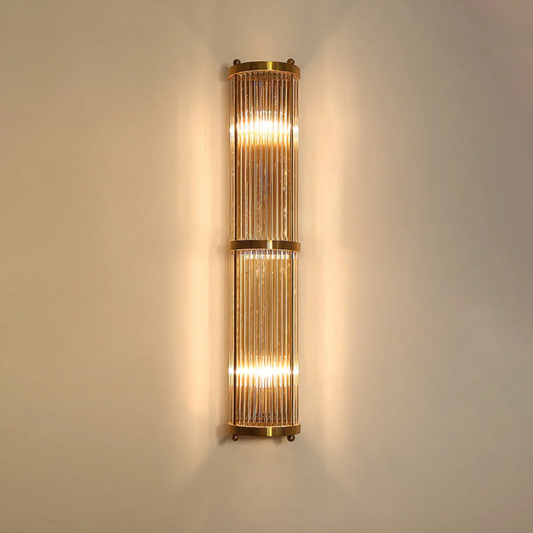 Jadssox Lámpara de pared de columna de cristal