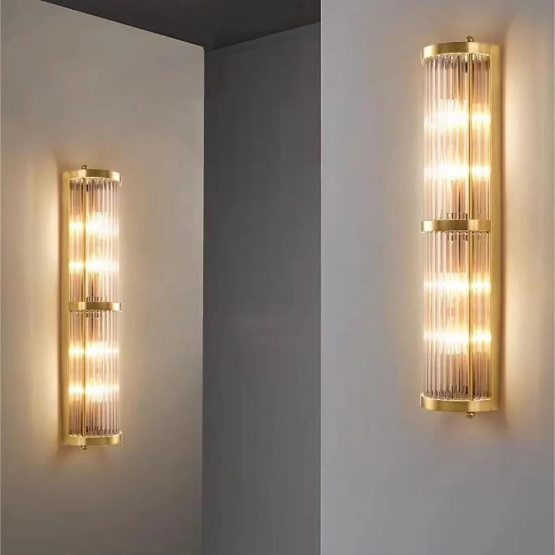 Jadssox Lámpara de pared de columna de cristal