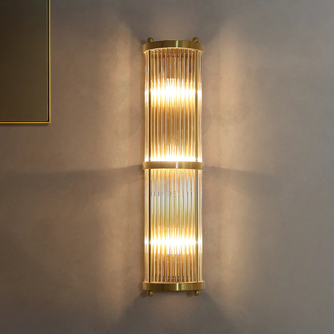 Jadssox Lámpara de pared de columna de cristal
