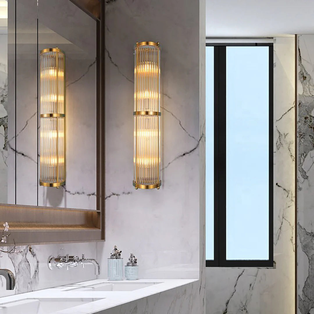 Jadssox Lámpara de pared de columna de cristal