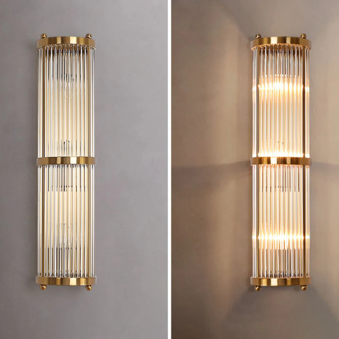 Jadssox Lámpara de pared de columna de cristal