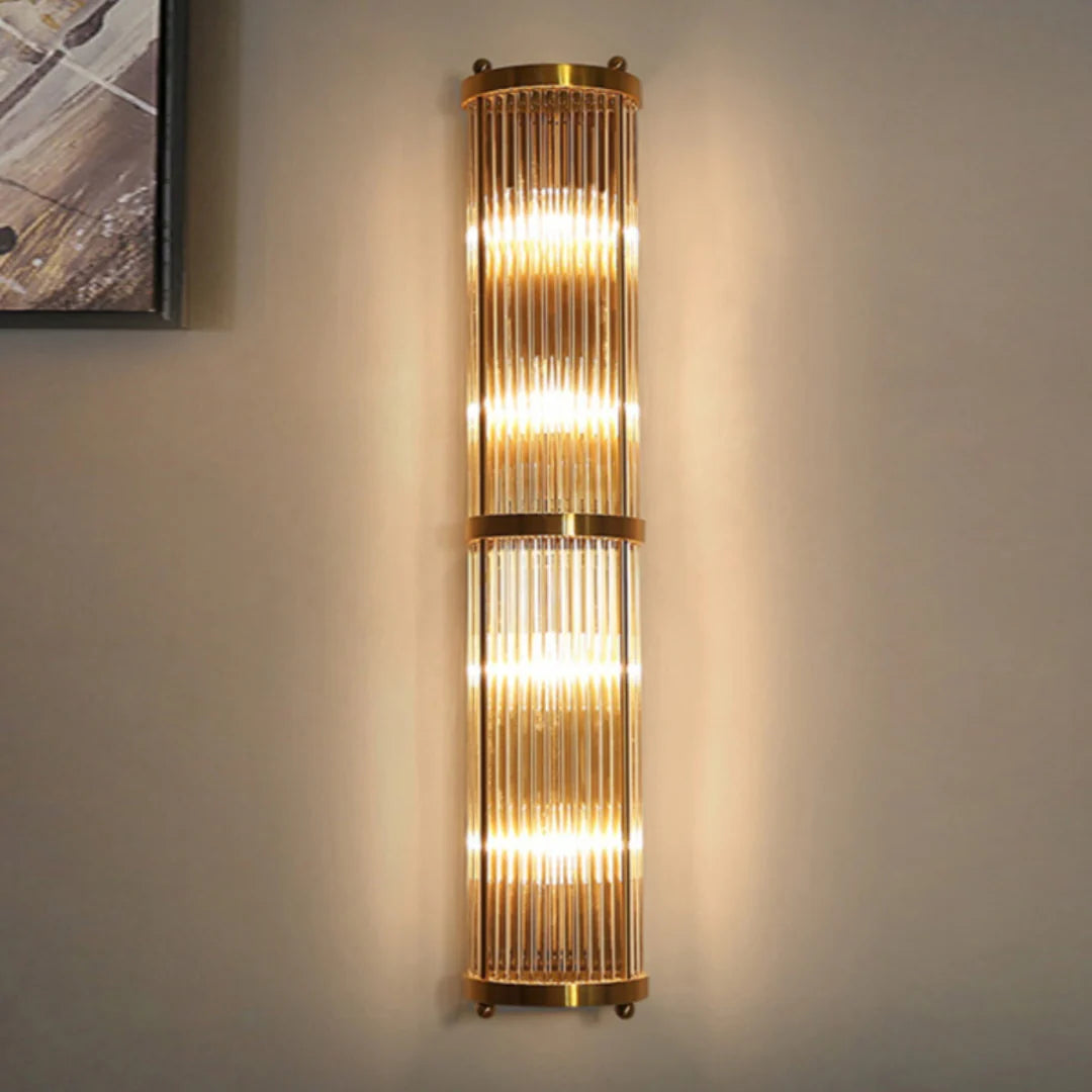 Jadssox Lámpara de pared de columna de cristal