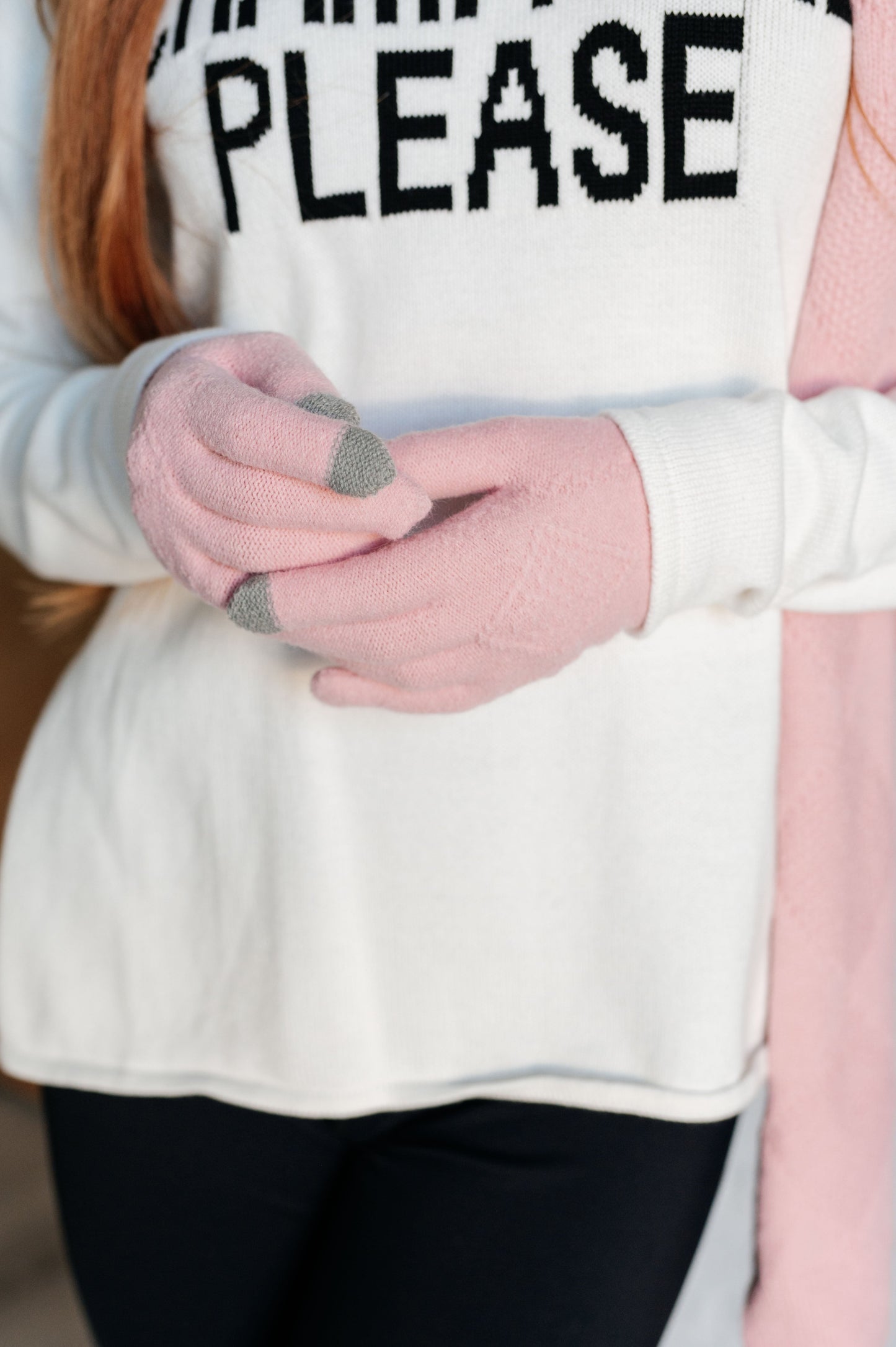 Conjunto de gorro, guantes y bufanda Jane Frost en rosa
