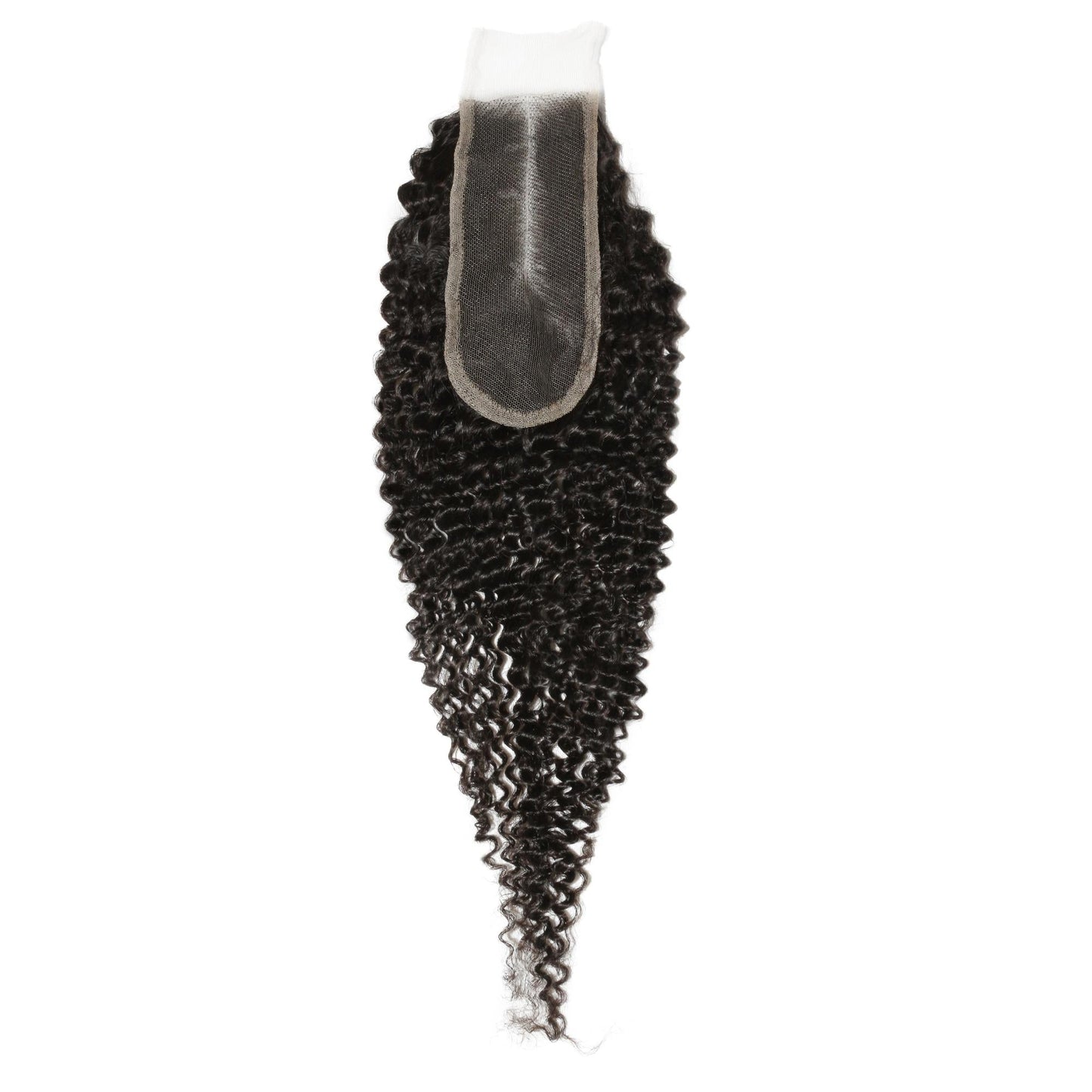 Cierre de cabello humano con encaje transparente Jerry Curl 2x6