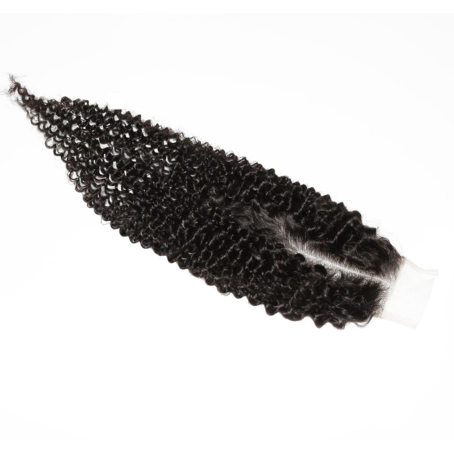 Cierre de cabello humano con encaje transparente Jerry Curl 2x6
