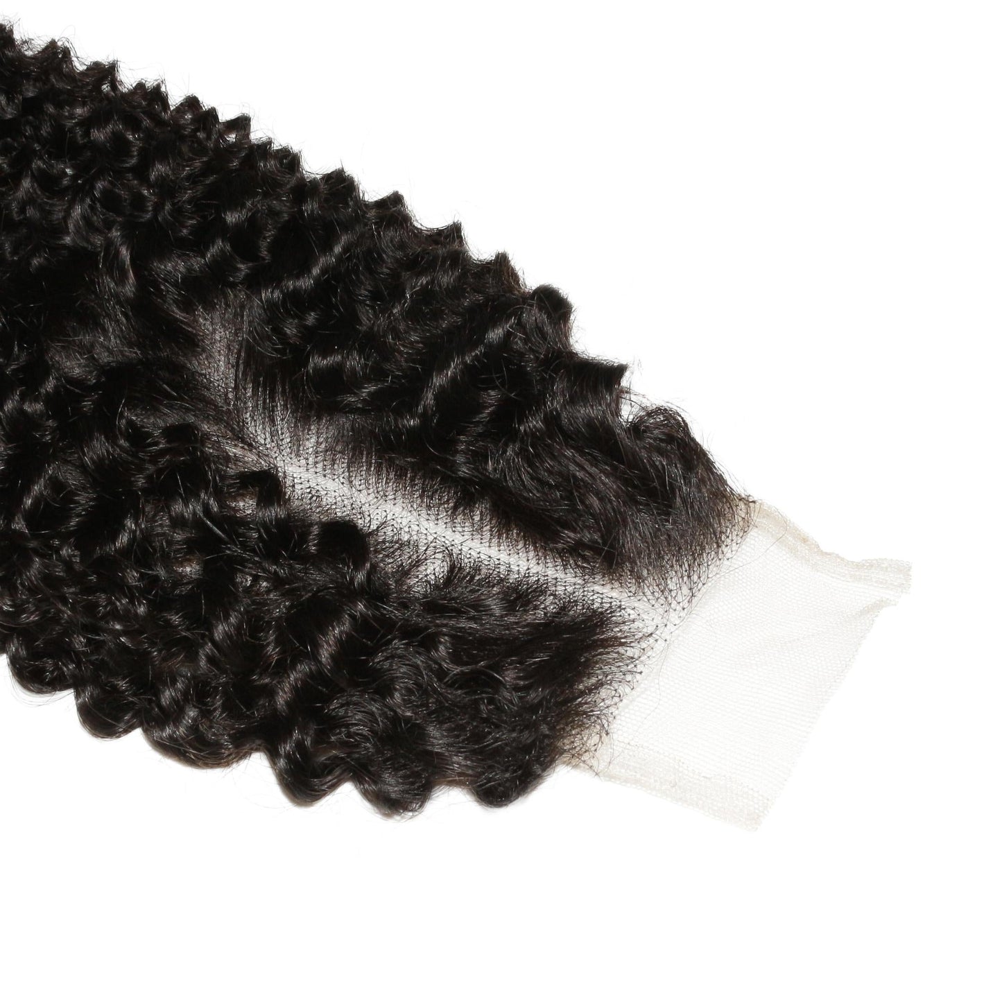 Cierre de cabello humano con encaje transparente Jerry Curl 2x6