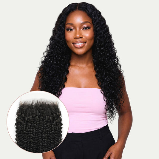 Cierre de encaje HD de cabello humano Jerry Curl 5x5