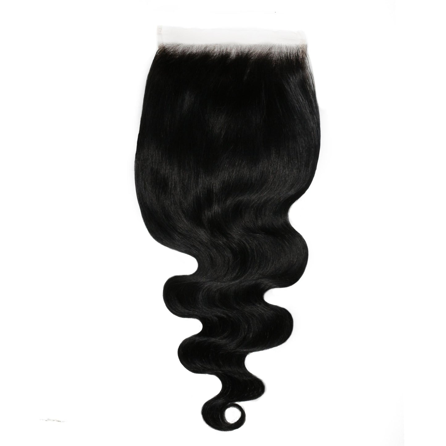 Cierre de cabello humano con onda corporal y encaje HD 6x6 negro azabache