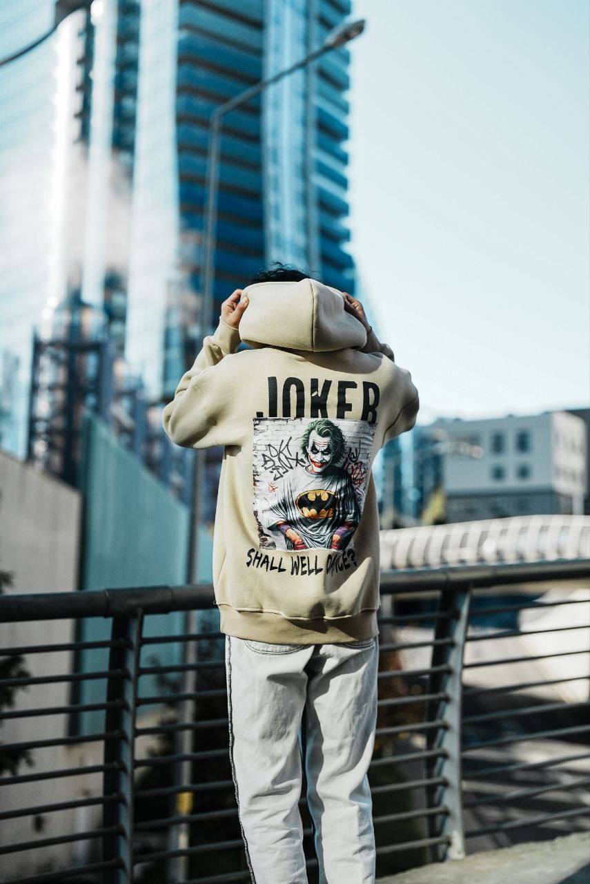 Sudadera con capucha extragrande unisex con gráfico de Joker "¿Bailamos?"