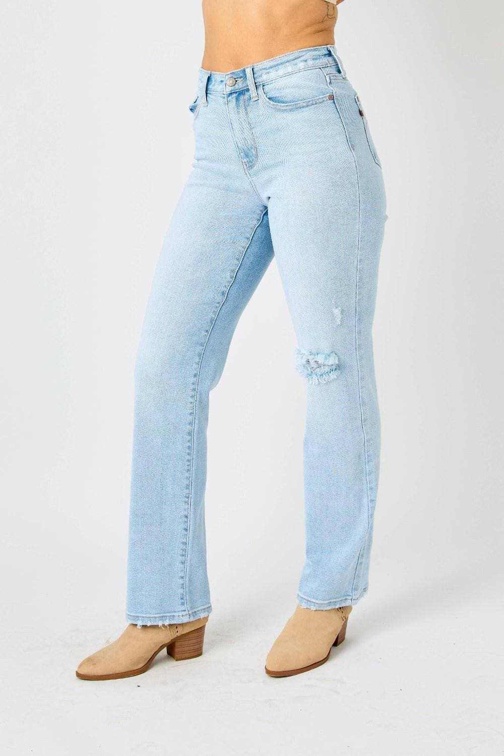 Jeans ajustados de cintura alta elásticos Trendsi — Vaqueros para mujer