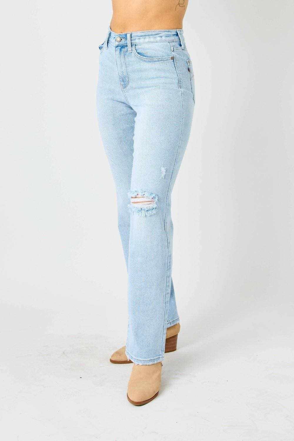 Jeans ajustados de cintura alta elásticos Trendsi — Vaqueros para mujer