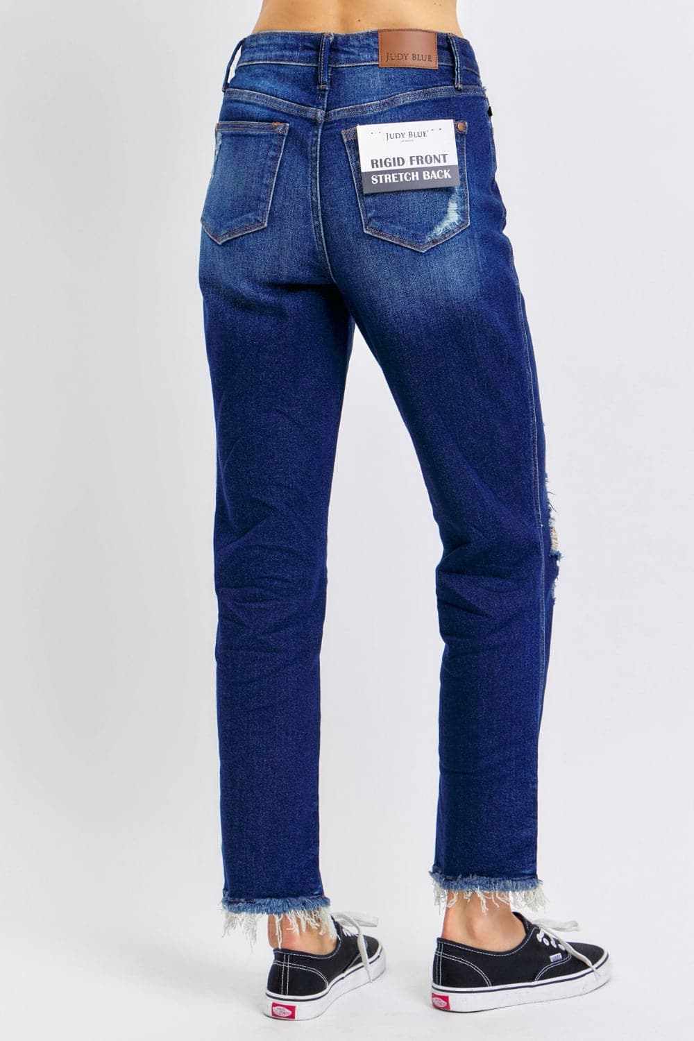 Trendsi High Waist Stretch Denim Vest - Dark Wash