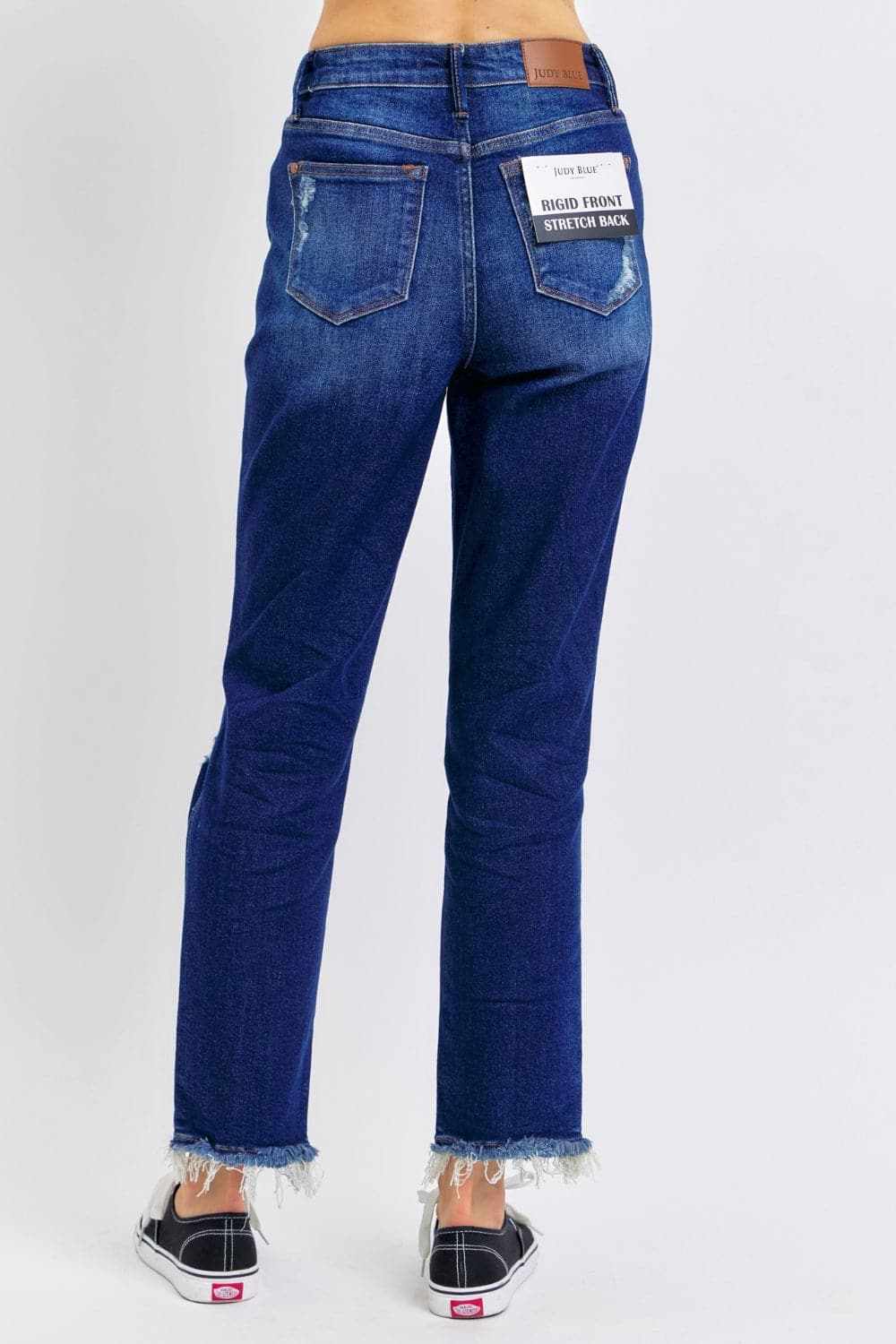 Trendsi High Waist Stretch Denim Vest - Dark Wash