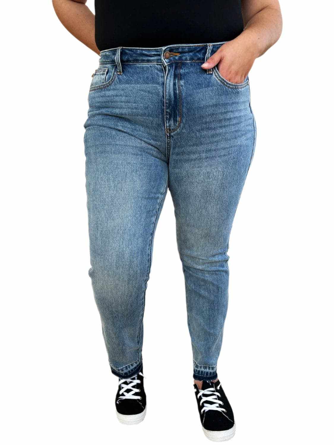 Shoes Trendsi Judy Blue Jeans Women's Everyday Denim Magic Release Hem Comfortable