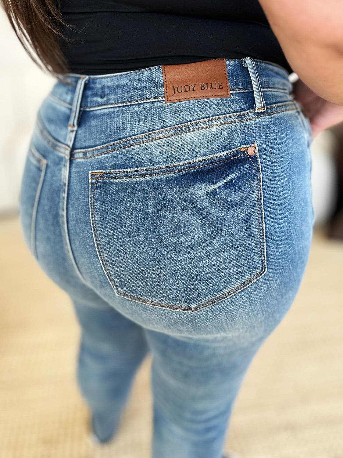 Shoes Trendsi Judy Blue Jeans Women's Everyday Denim Magic Release Hem Comfortable