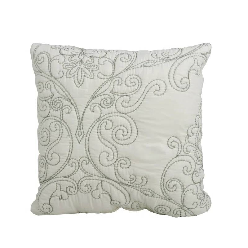 Colcha king size extragrande de 4 piezas con bordado de damasco blanco antiguo