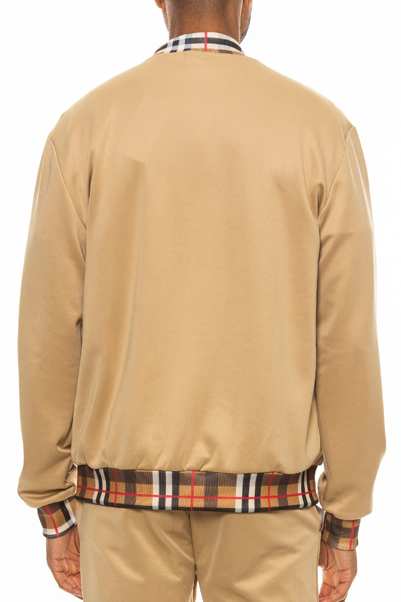 Checkered Detail Track Jacket