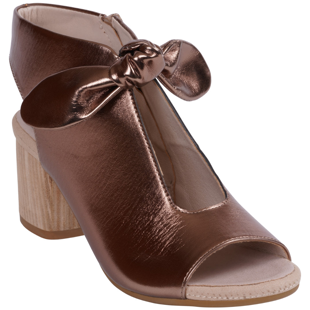 Sandalias de tacón Kimora bronce para mujer