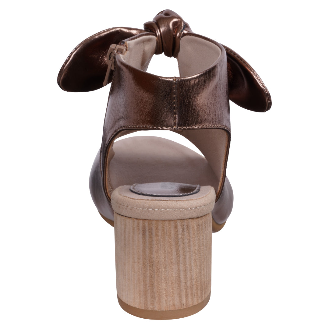 Sandalias de tacón Kimora bronce para mujer