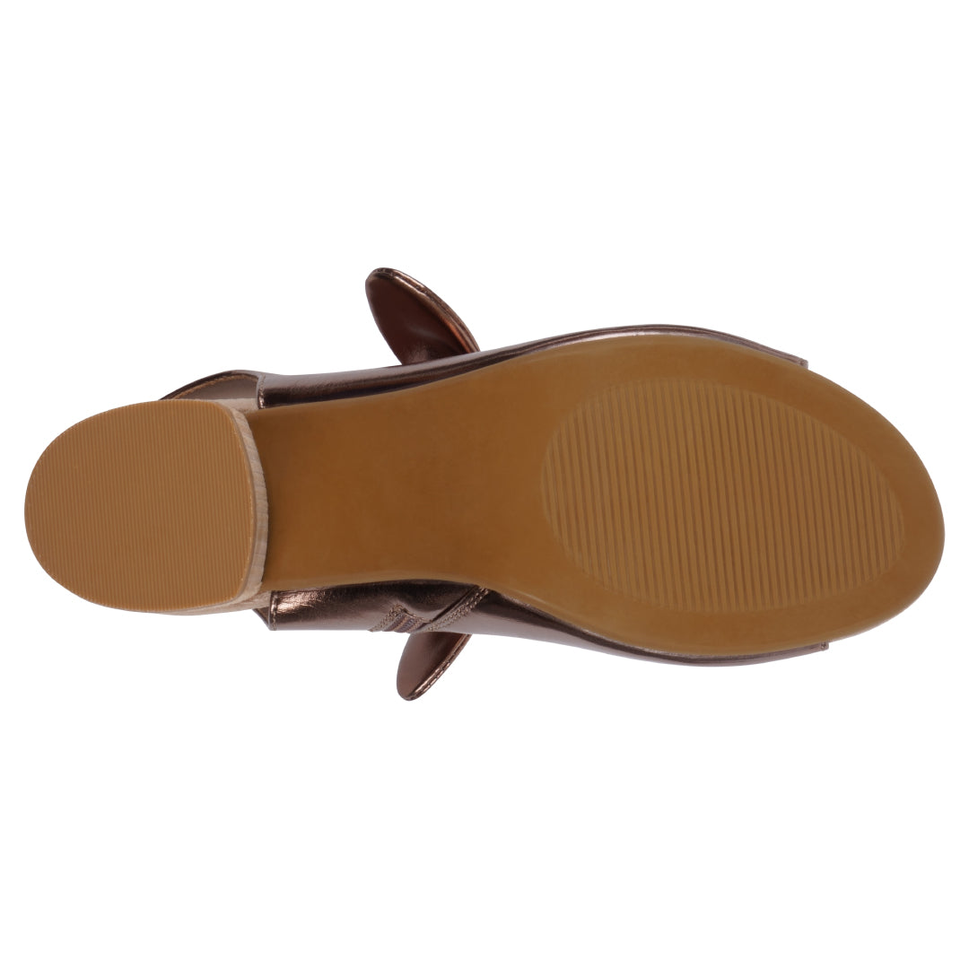 Sandalias de tacón Kimora bronce para mujer
