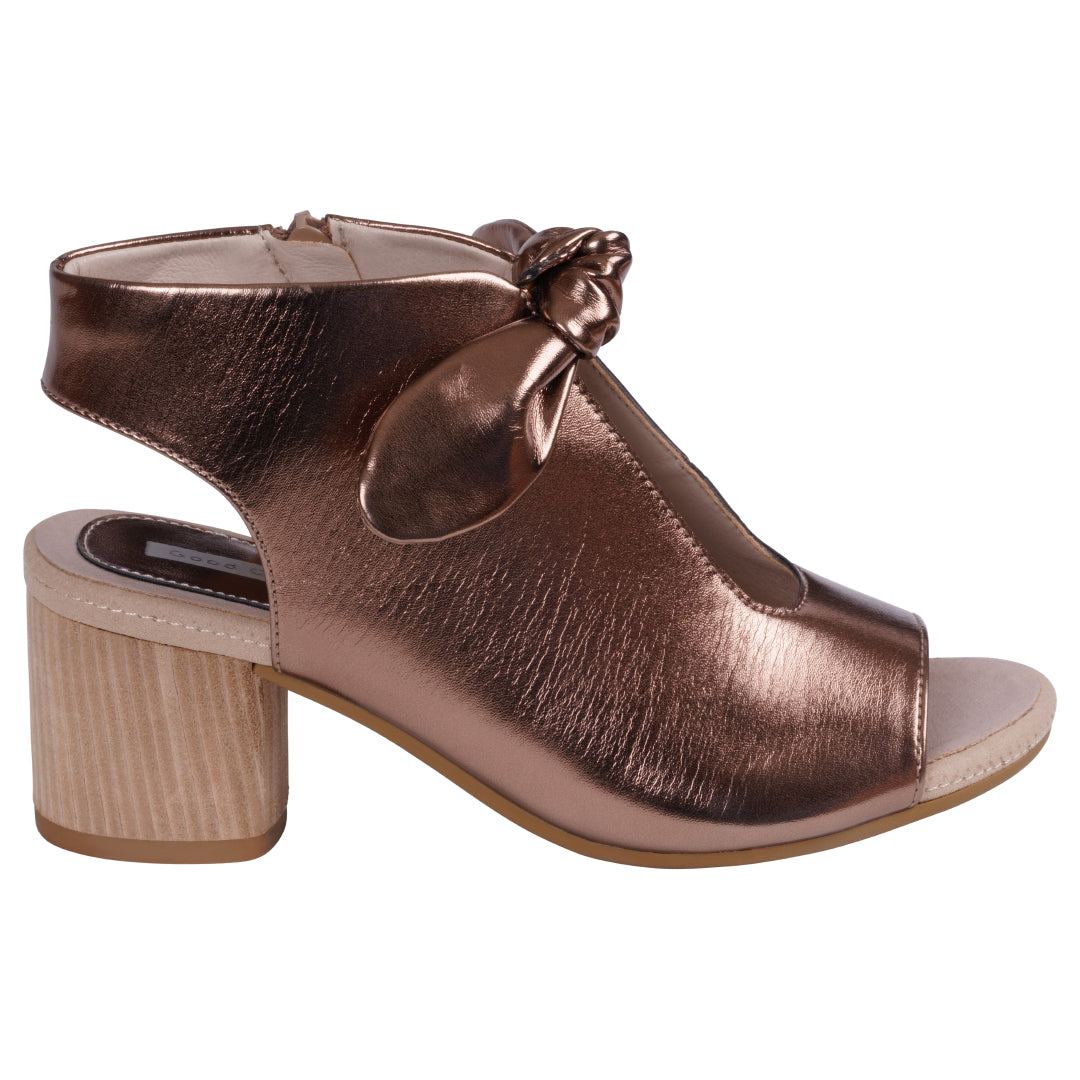 Sandalias de tacón Kimora bronce para mujer