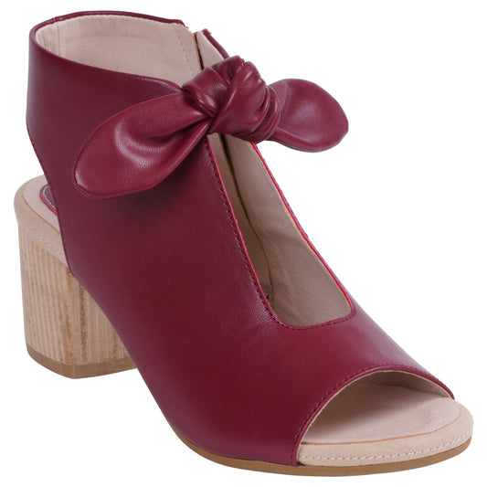 Sandalias de tacón Kimora burdeos para mujer