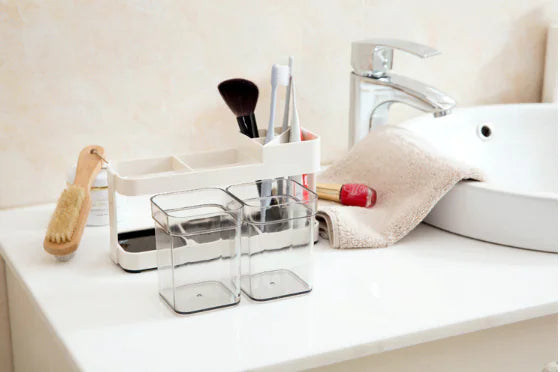 Toothbrush Holder and Organizer Stand for Furniture