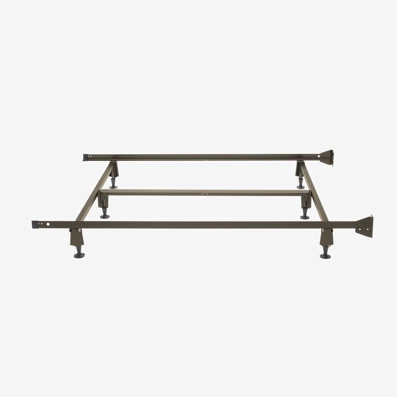 Armazón de cama de metal acero tamaño King con soportes atornillables para cabecera