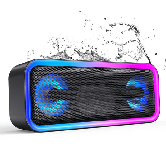 PRO Bluetooth Speaker – 20W Sound, IPX6 Waterproof, 20H Playtime, RGB Lights, Deep Bass