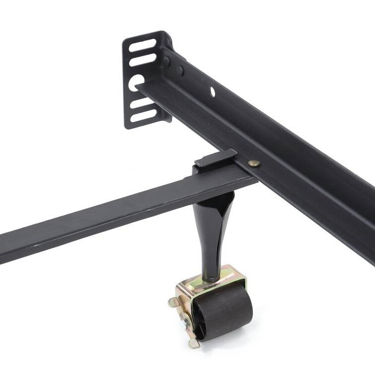 Base de cama de metal de 7 patas de alta resistencia tamaño King con ruedas con bloqueo para alfombras