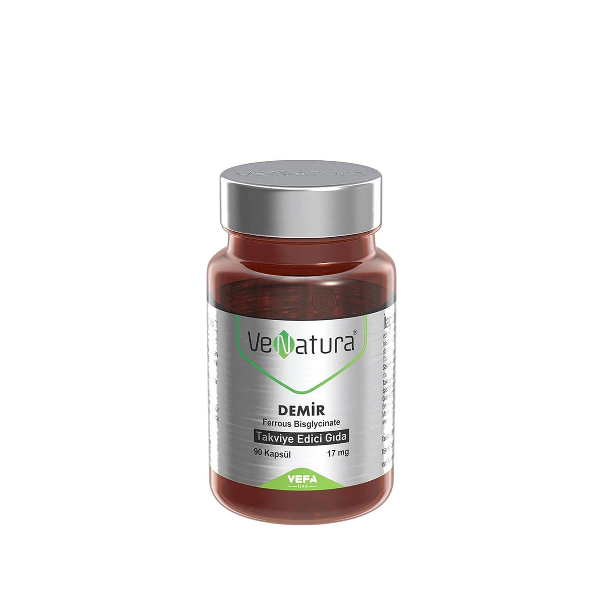 VeNatura Iron Supplement - 90 Capsules for Iron Deficiency Support & Health Nutrition