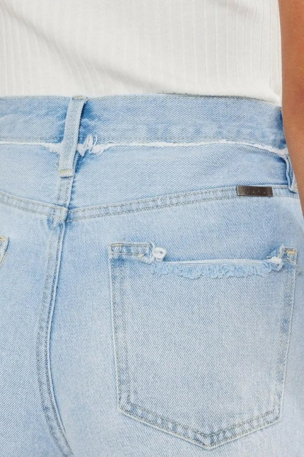 Trendsi Kancan Distressed Denim Women's Shorts Casual Button-Fly Ripped
