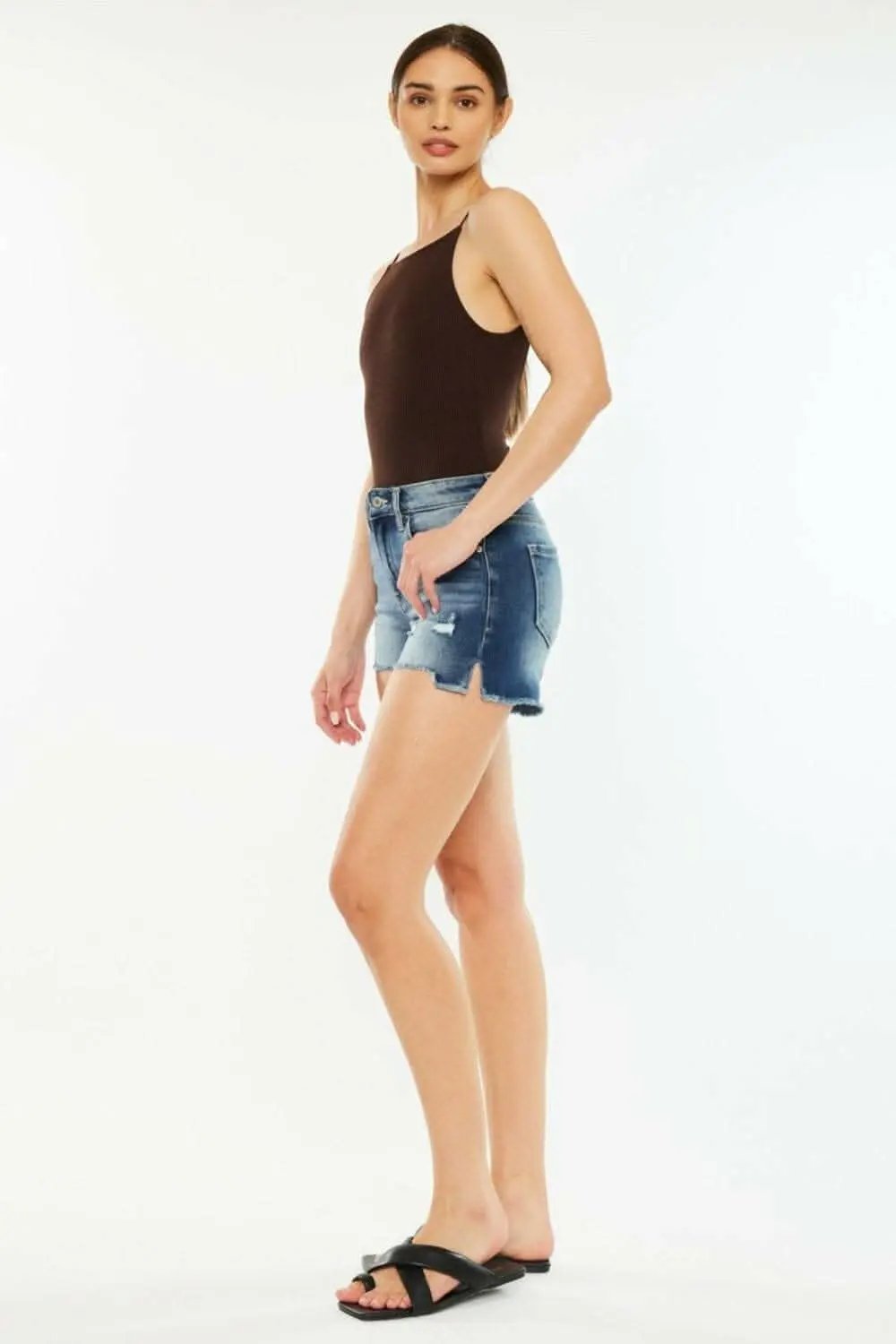 Trendsi Kancan Denim Shorts Women's High-Waisted Casual Jean Shorts Premium Fit