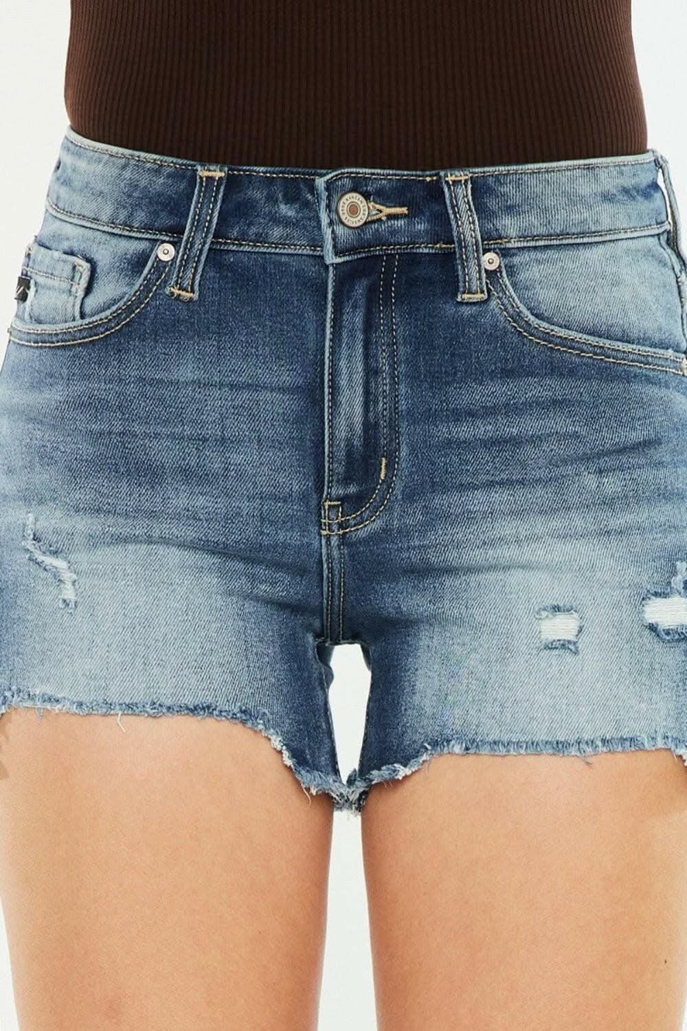 Trendsi Kancan Denim Shorts Women's High-Waisted Casual Jean Shorts Premium Fit