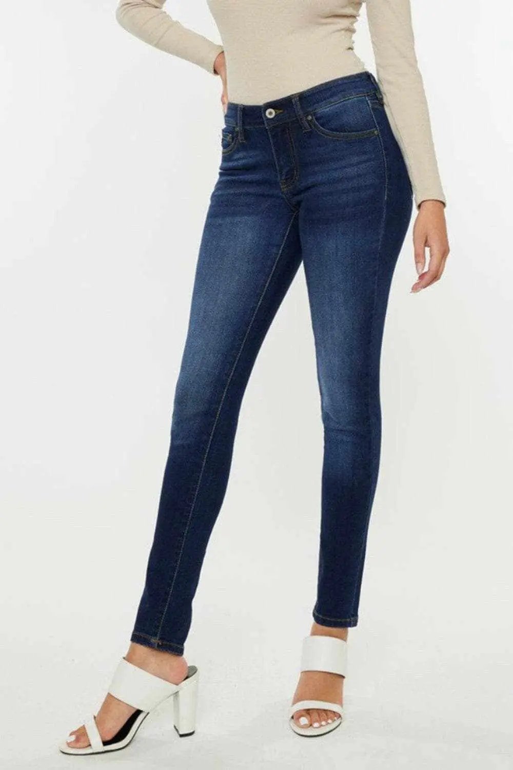 Pants Trendsi Kancan mid rise ombre skinny jeans