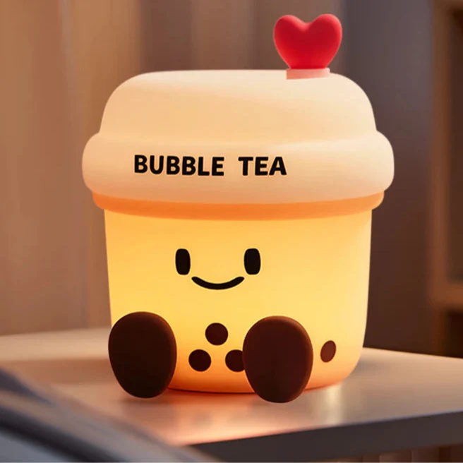 Luz de Noche Kawaii de Té de Burbujas